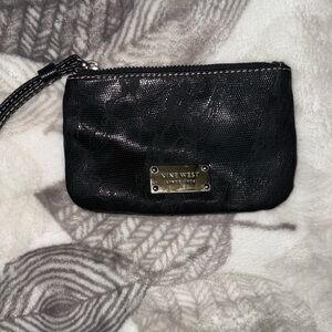 Nine West Textured Black Wristlet